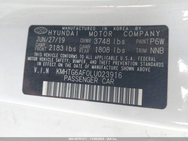 2020 HYUNDAI VELOSTER KMHTG6AF0LU023916 Photo 8