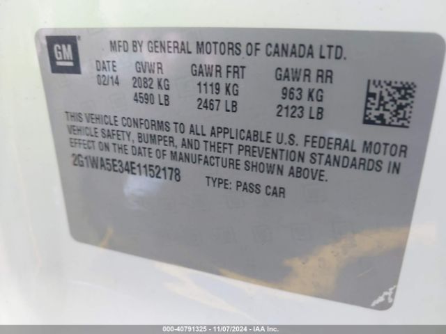 2G1WA5E34E1152178 Chevrolet Impala Limited Ls