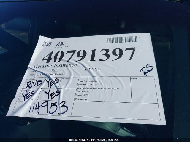 KIA SEDONA LX 2017 KNDMB5C14H6326146 Image 17