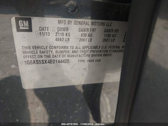 1G6AS5SX4E0144425 Cadillac Cts Performance