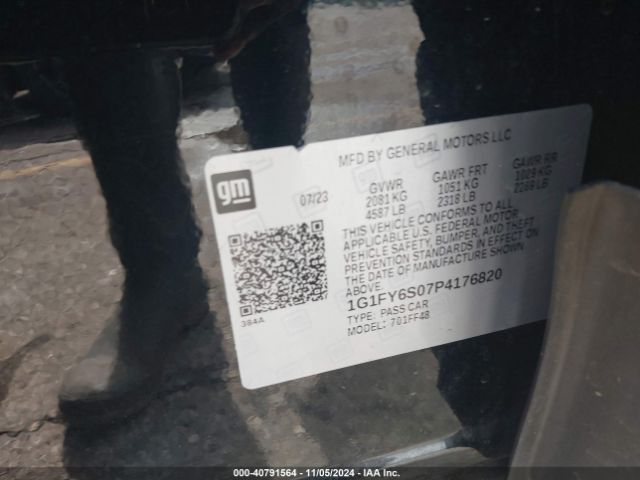 1G1FY6S07P4176820 Chevrolet Bolt Euv Fwd Lt