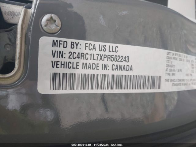 2C4RC1L7XPR562243 Chrysler Pacifica Hybrid Touring L