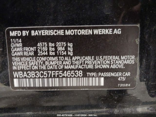 WBA3B3C57FF546538 BMW 328i Xdrive