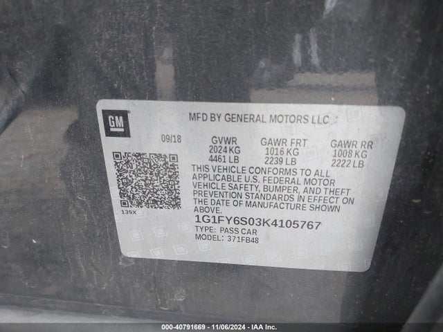 Chevrolet BOLT EV LT 2019 1G1FY6S03K4105767 Image 9