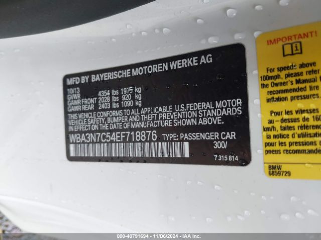 WBA3N7C54EF718876 BMW 428i