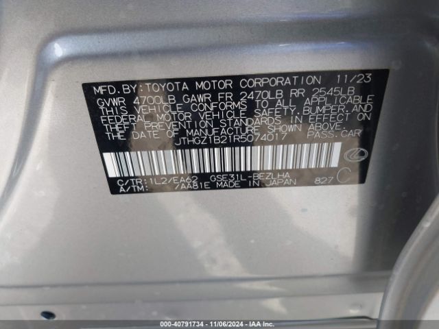 JTHGZ1B21R5074017 Lexus Is 350 F Sport