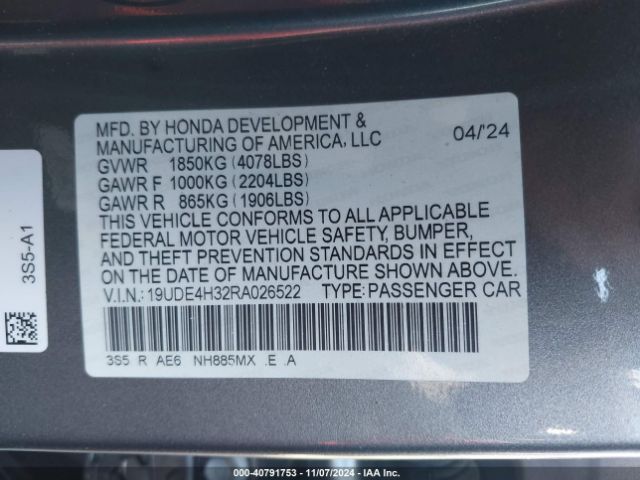 19UDE4H32RA026522 Acura Integra A-spec