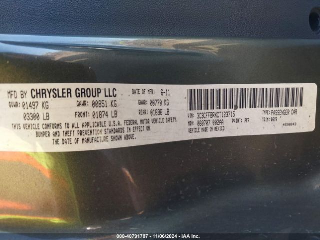 2012 FIAT 500 3C3CFFBRXCT123715 Photo 8