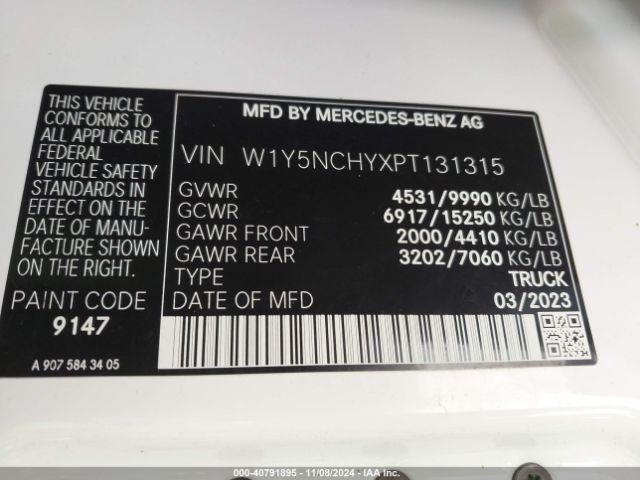 2023 MERCEDES-BENZ SPRINTER 3500 W1Y5NCHYXPT131315 Photo 8