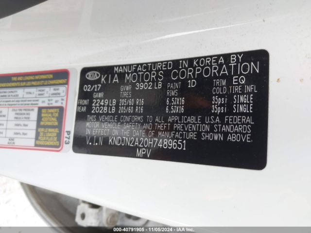 KNDJN2A20H7489651 KIA Soul