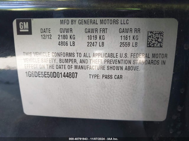 2013 CADILLAC CTS 1G6DE5E50D0144807 Photo 8