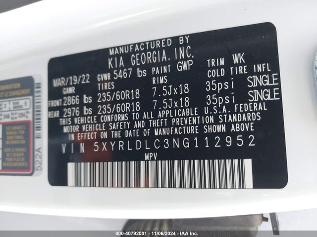 KIA Sorento X-line S 2022 5XYRLDLC3NG112952 Image 9