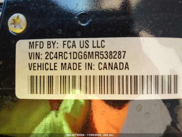 2C4RC1DG6MR538287 Chrysler Voyager Lxi