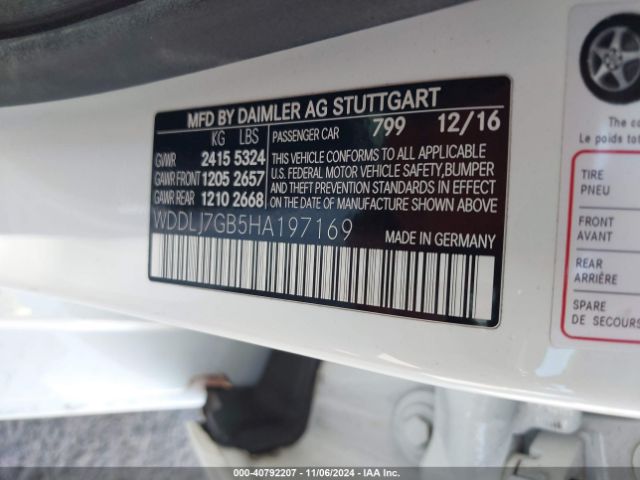 WDDLJ7GB5HA197169 Mercedes-Benz Amg Cls 63 S 4matic