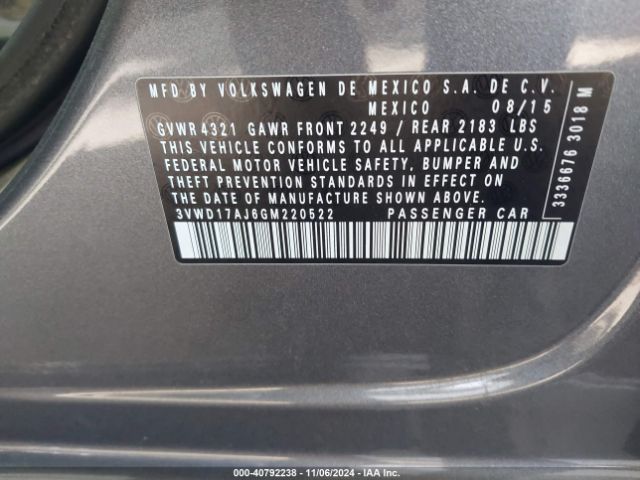 3VWD17AJ6GM220522 Volkswagen Jetta 1.8t Sport