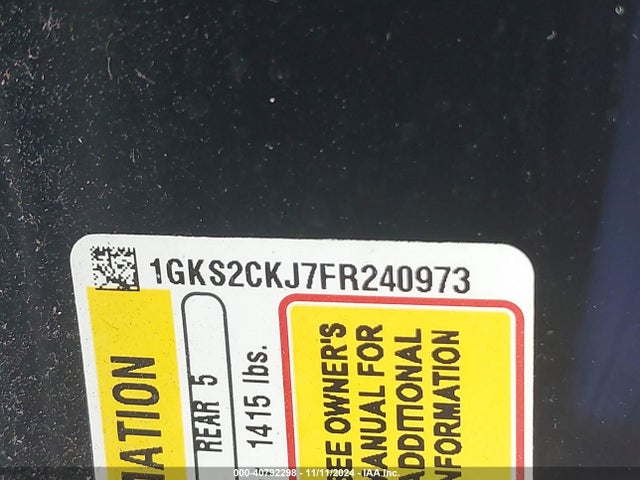 1GKS2CKJ7FR240973 GMC YUKON DENALI