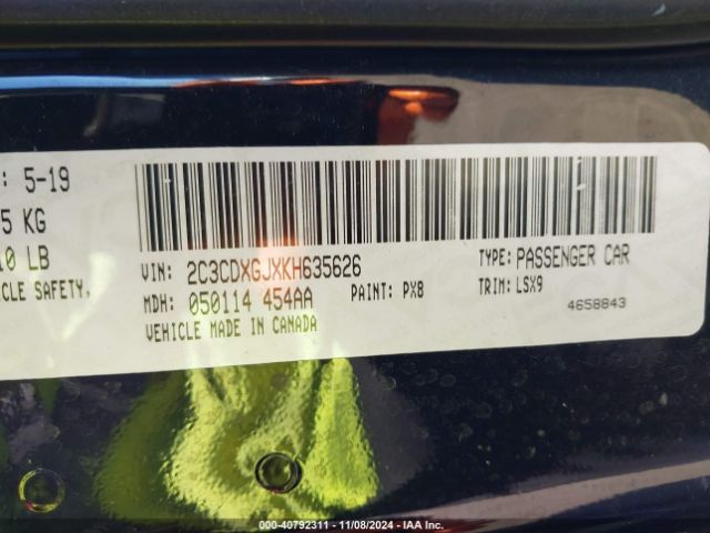 2C3CDXGJXKH635626 Dodge Charger Scat Pack Rwd