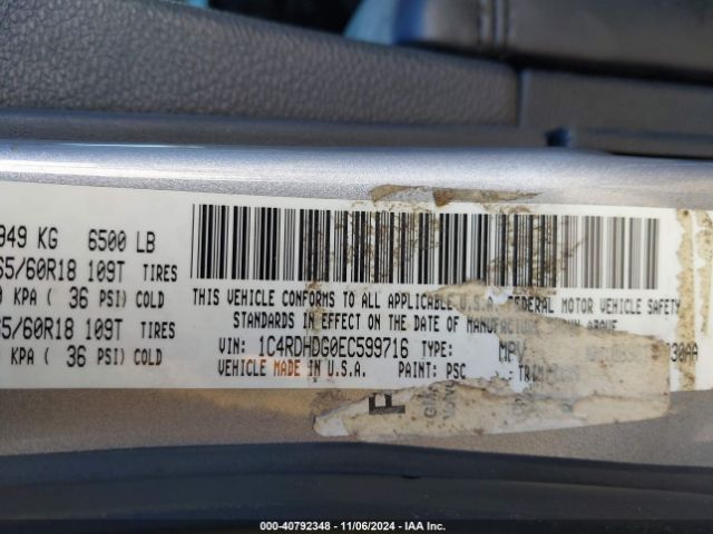 1C4RDHDG0EC599716 Dodge DURANGO LIMITED