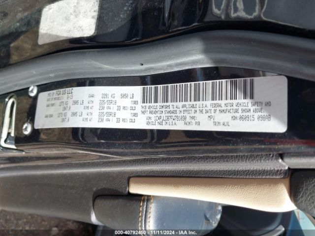1C4PJLDB7FW791030 Jeep Cherokee Limited