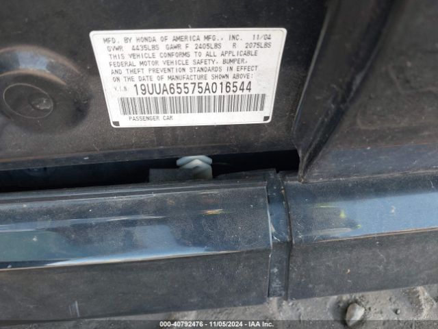 2005 ACURA TL 19UUA65575A016544 Photo 8