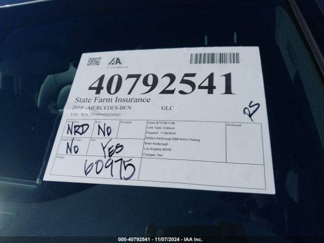 WDC0G4JB9JV024363 Mercedes-Benz GLC 300