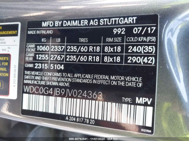 WDC0G4JB9JV024363 Mercedes-Benz GLC 300