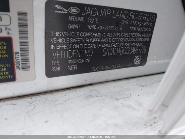 2017 JAGUAR XE SAJAD4BG5HA951778 Photo 8