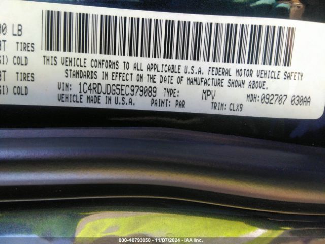 1C4RDJDG5EC979089 Dodge DURANGO LIMITED