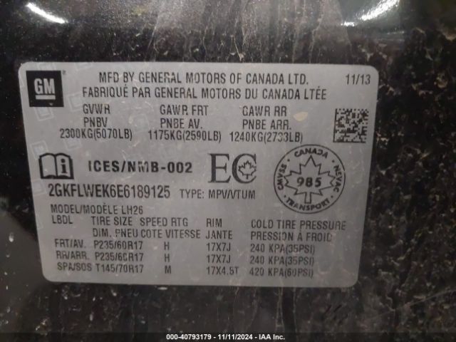 2GKFLWEK6E6189125 GMC Terrain Sle-2