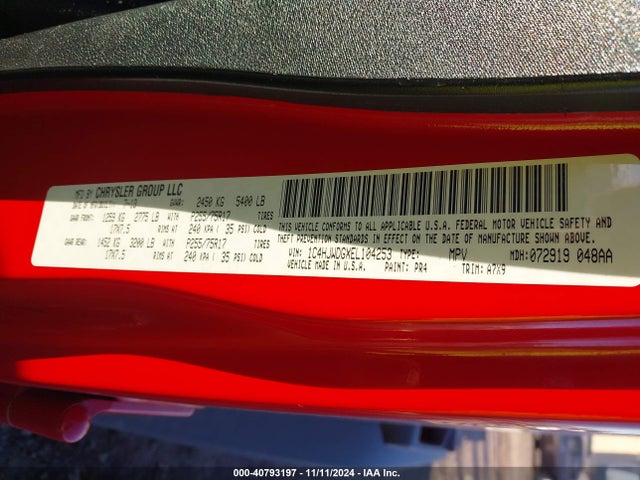 1C4HJWDGXEL104253 Jeep Wrangler Unlimited Sport