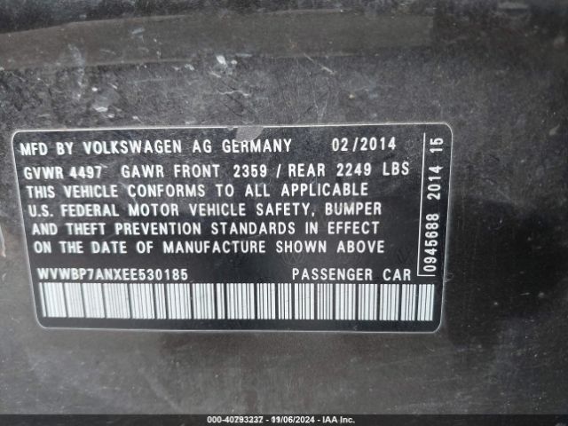 WVWBP7ANXEE530185 Volkswagen Cc 2.0t Sport