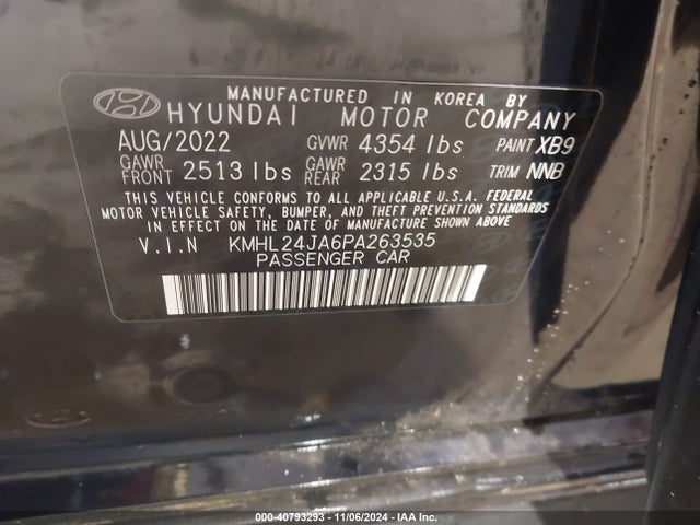 Hyundai SONATA SE 2023 KMHL24JA6PA263535 Image 9