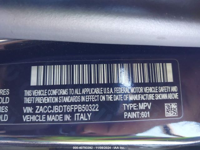 ZACCJBDT6FPB50322 Jeep Renegade Limited