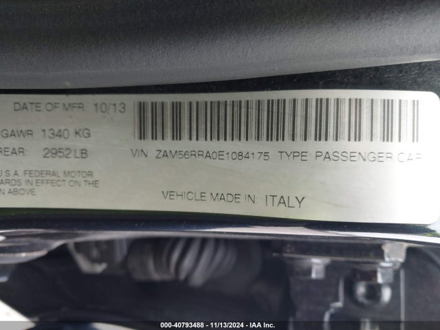 ZAM56RRA0E1084175 Maserati m156b