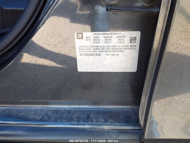 1G11C5SA2GU116181 Chevrolet Malibu Limited Lt
