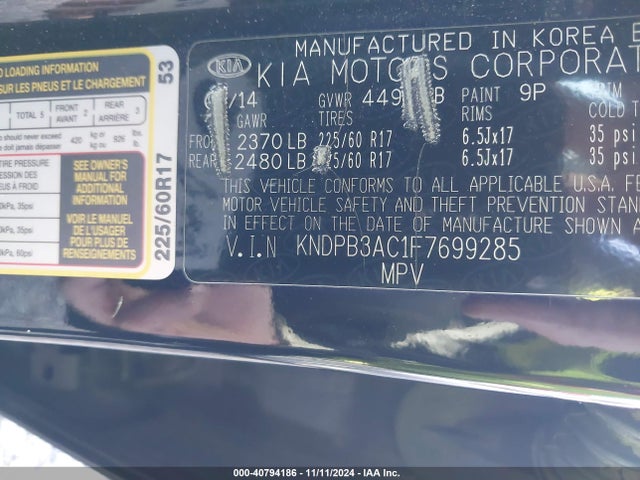KIA Sportage Lx 2015 KNDPB3AC1F7699285 Image 9