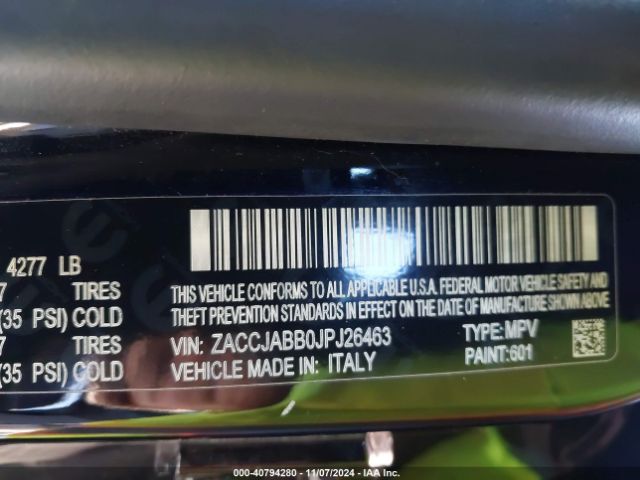 ZACCJABB0JPJ26463 Jeep Renegade Latitude Fwd