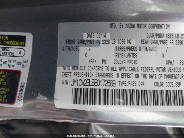 JM1CW2BL5E0172689 Mazda Mazda5 Sport