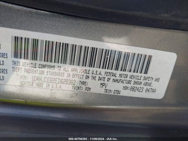 1C4NJCEB2ED628382 Jeep Compass Latitude