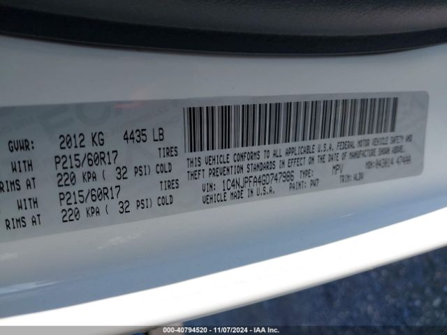 1C4NJPFA4GD747986 Jeep Patriot High Altitude Edition