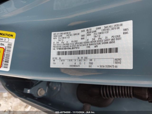 1FMDE5BH5NLB57513 Ford Bronco Outer Banks