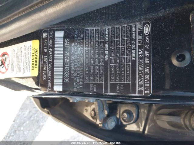 SALFR2BG5EH382839 Land Rover LR2