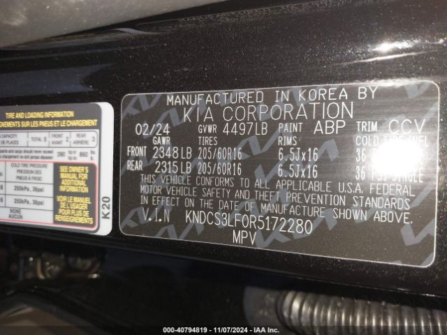 2024 KIA NIRO PLUG-IN HYBRID KNDCS3LF0R5172280 Photo 8