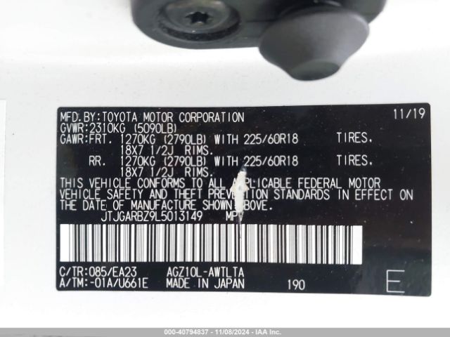 JTJGARBZ9L5013149 Lexus NX 300