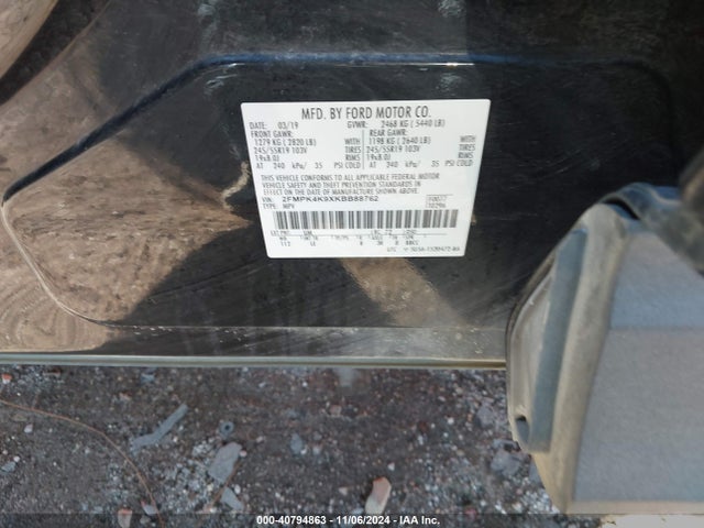 Ford Edge Titanium 2019 2FMPK4K9XKBB88762 Image 9