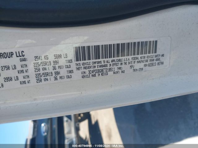 3C4PDDBG8ET218511 Dodge Journey Sxt