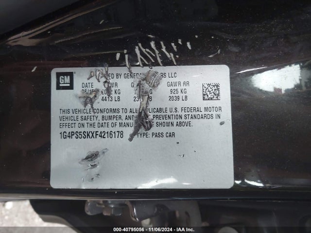 1G4PS5SKXF4216178 Buick Verano Leather Group