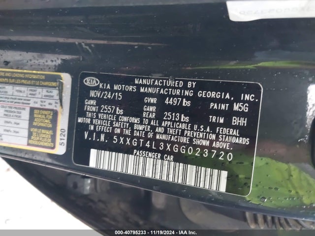 KIA Optima Lx 2016 5XXGT4L3XGG023720 Image 9