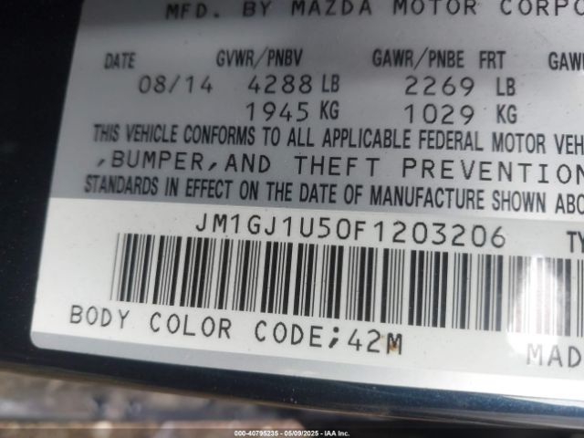 JM1GJ1U50F1203206 Mazda Mazda6 I Sport