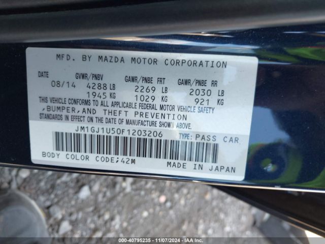JM1GJ1U50F1203206 Mazda Mazda6 I Sport